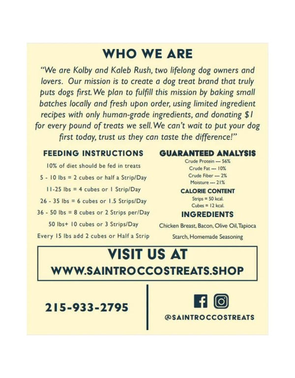 SAINT ROCCO'S DOG TREATS Meat Lovers Dog Treats