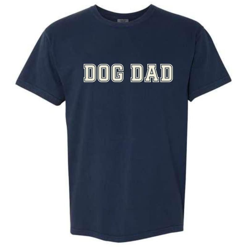FISH & BONE Varsity Dog Dad T-shirt True Navy
