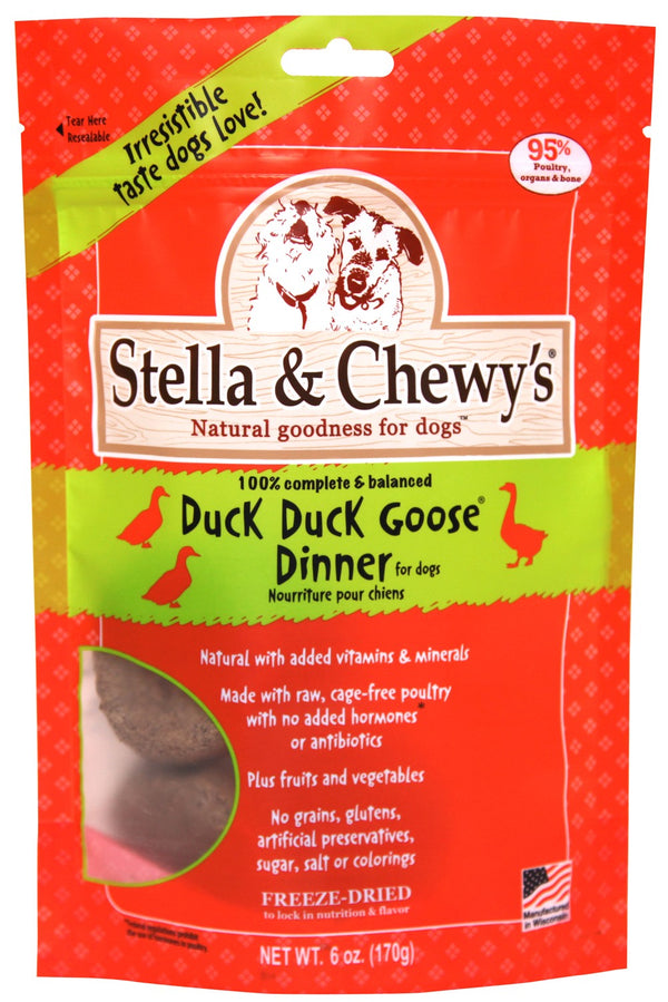 STELLA & CHEWY'S Freeze-Dried Dog Food Dinner Patties Duck Duck Goose
