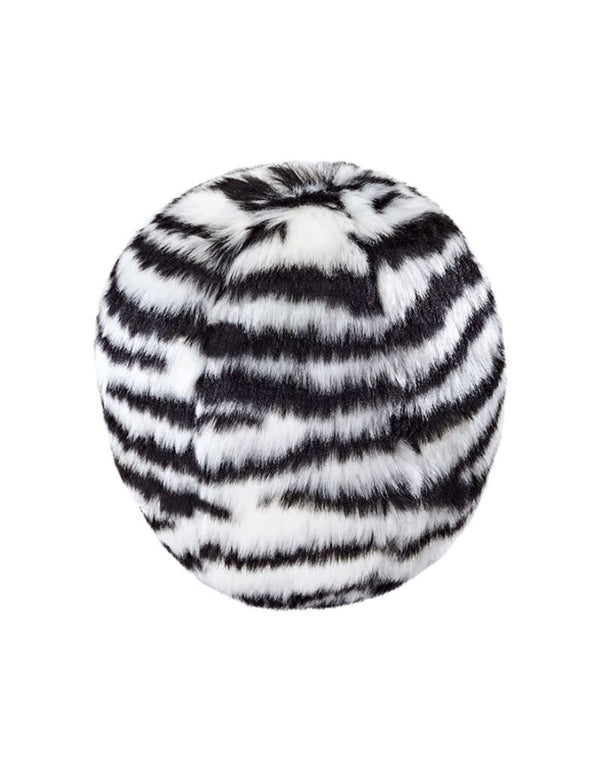 FLUFF & TUFF Squeakerless Zebra Ball