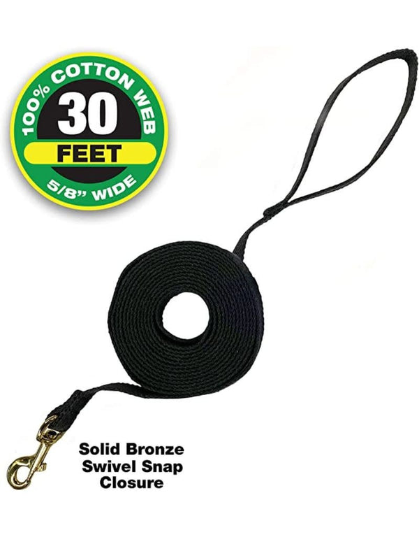 FOUR PAWS Cotton Web Lead Black