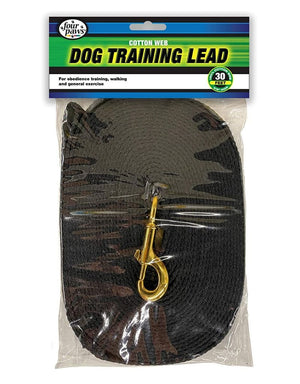 FOUR PAWS Cotton Web Lead Black