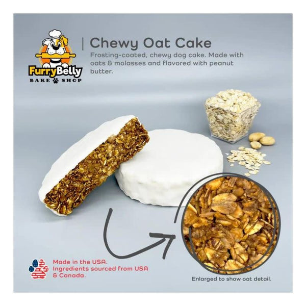 FURRY BELLY BAKE SHOP Pride Paws Birthday Chewy Oat Cake