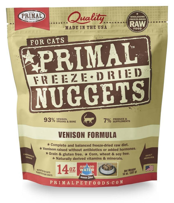 PRIMAL Venison Freezedried Feline Food 5.5oz.