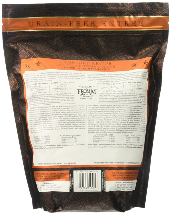 FROMM 4 STAR Grain-Free Game Bird Dry Cat Food