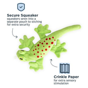 TALL TAILS Stuffless Gecko Dog Toy 8IN