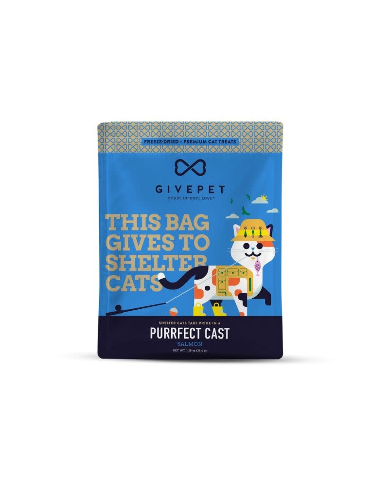 GIVEPET Cat Treats Purrfect Cast Salmon 1.25OZ