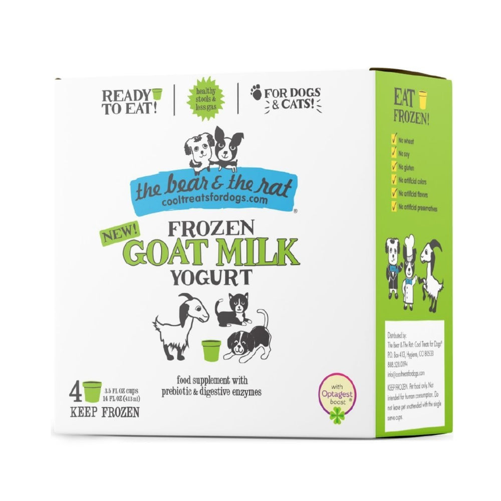 THE BEAR & THE RAT Frozen Goat Milk Dog Treat Yogurt 4/pk