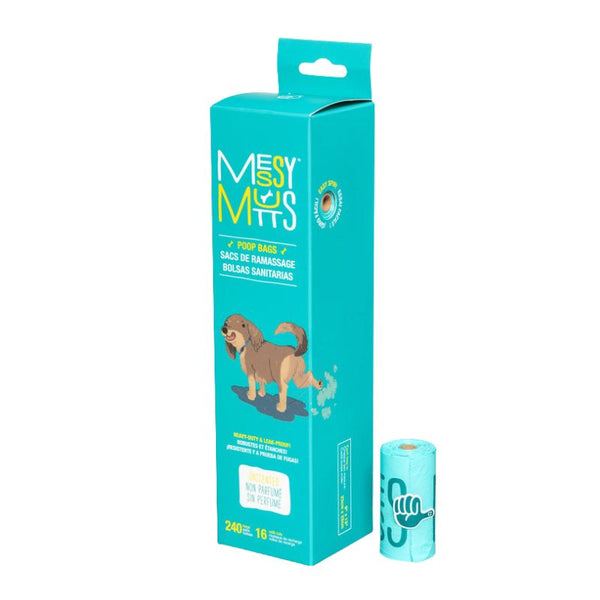 MESSY MUTTS Dog Biorecycle Poop Bag Teal