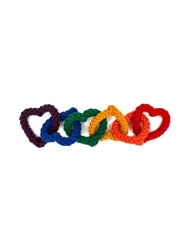 GOOD KARMA 6 Chain Rainbow Heart Rope Toy