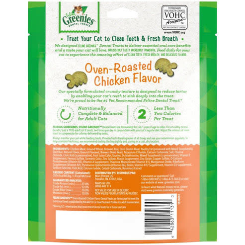 GREENIES Feline Chicken Formula Dental Treats
