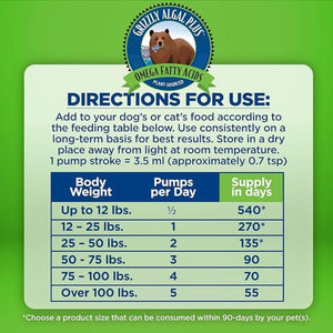 GRIZZLY Dog Cat Algae Oil 32OZ