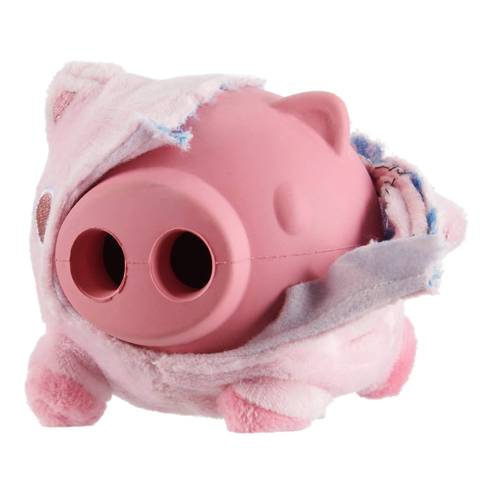 BARK Super Chewer Hambone Pig Pink Rubber Dog Toy Medium