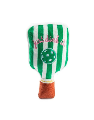HAUTE DIGGITY DOG Green Stripe Pickleball Paddle Dog Toy