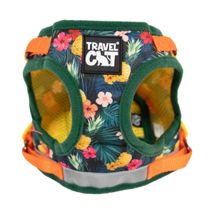 TRAVEL CAT Leash & Harness Set Hawaiian Shirt