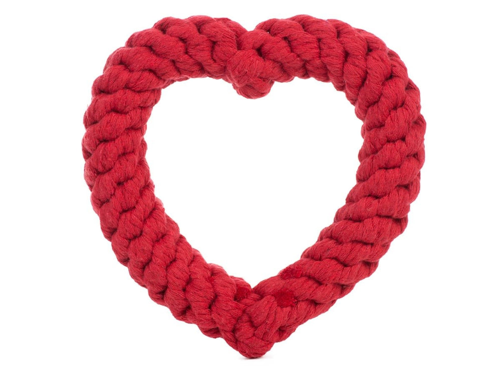 GOOD KARMA Red Heart Rope Toy