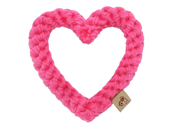 GOOD KARMA Pink Heart Rope Toy