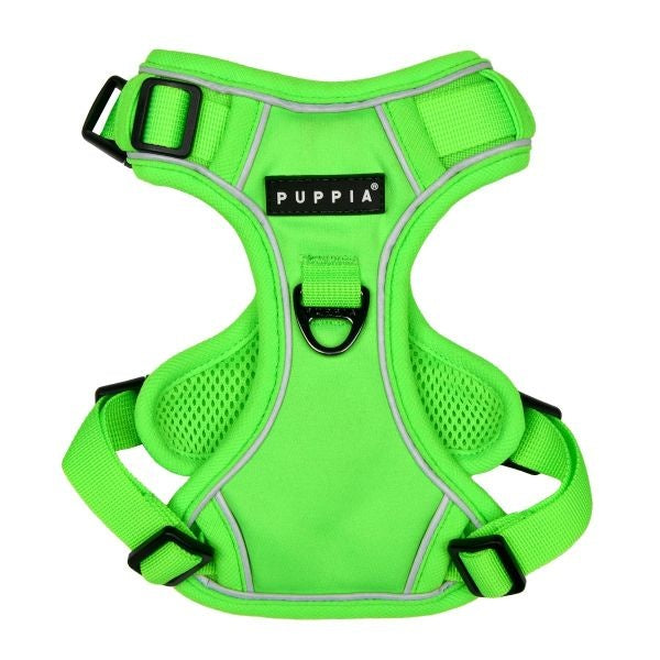 PUPPIA Neon Harness H Green