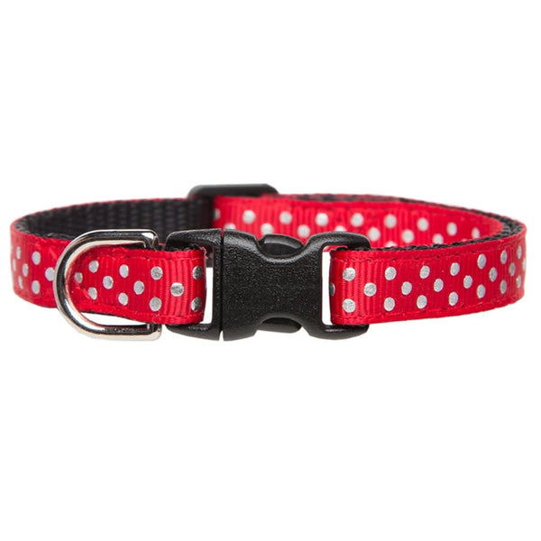 "The Future is Bright- Holiday Red" Cat Collar 7 - 10"
