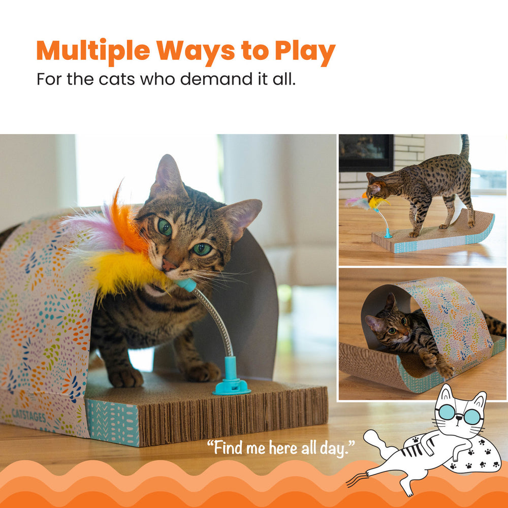 CATSTAGES Cat Tunnel Scratcher