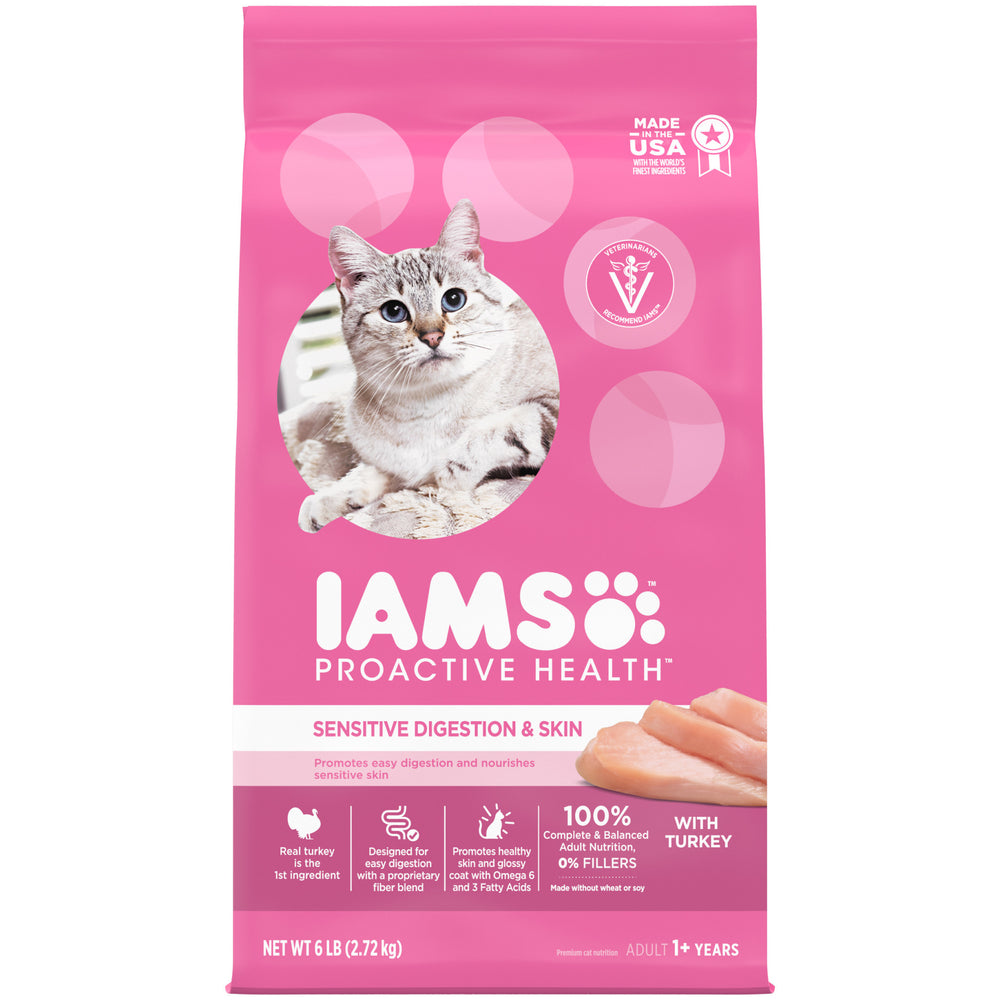 IAMS ProactiveProactive Health Sensitive Digestion and SkinDry Cat Food 6lb.