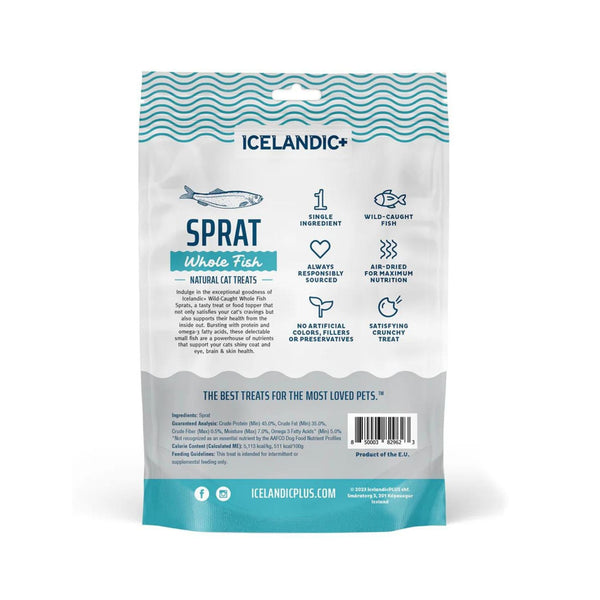 ICELANDIC+ Sprats Whole Fish Cat Treat  .85 OZ