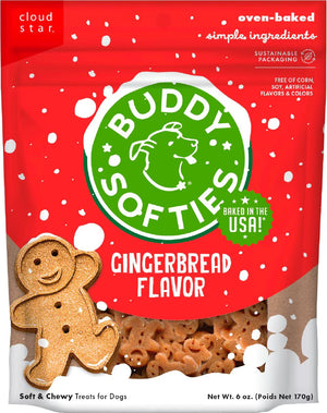 CLOUD STAR Buddy Biscuits Soft Gingerbread Dog Treats 6 oz