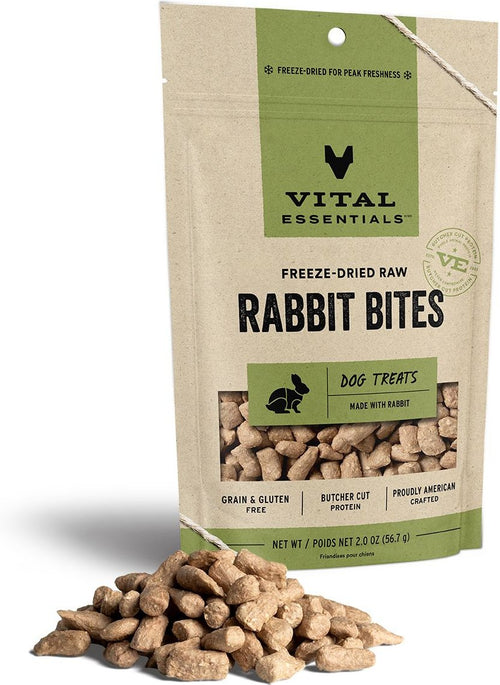 VITAL ESSENTIALS Freezedried Rabbit Bites Dog Treats