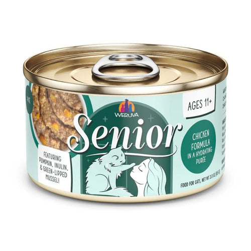 WERUVA Senior Chicken in Puree Canned Cat Food Case