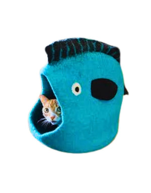 KARMA CAT Pet Cave Turquoise Fish