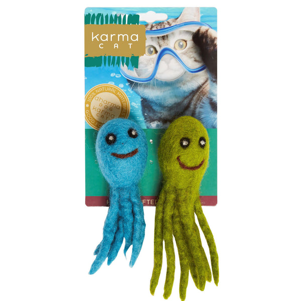 KARMA CAT 2-pack Octopus Felt Cat Toys