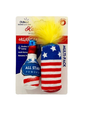 KITTYBELLES Firecracker and All Star Pawdka Plush Cat Toy
