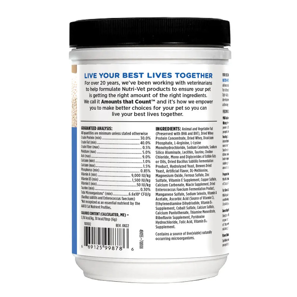 NUTRIVET Kitten Milk Replacement Powder 12 oz