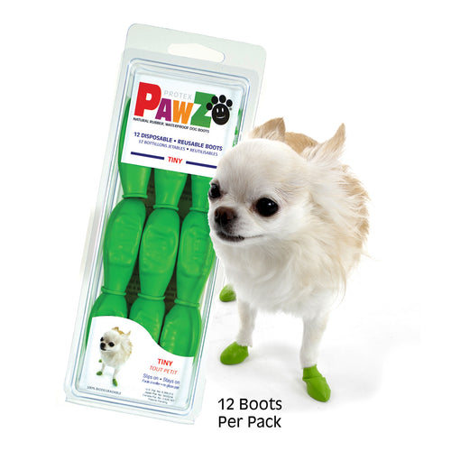 PAWZ Waterproof Rubber Dog Boots Classic Colors