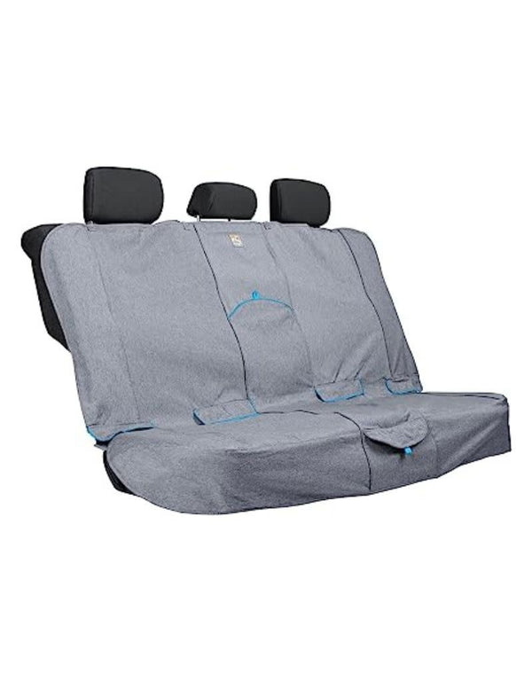 KURGO Wander Bench Seat Cover Heather Charcoal & Coastal Blue