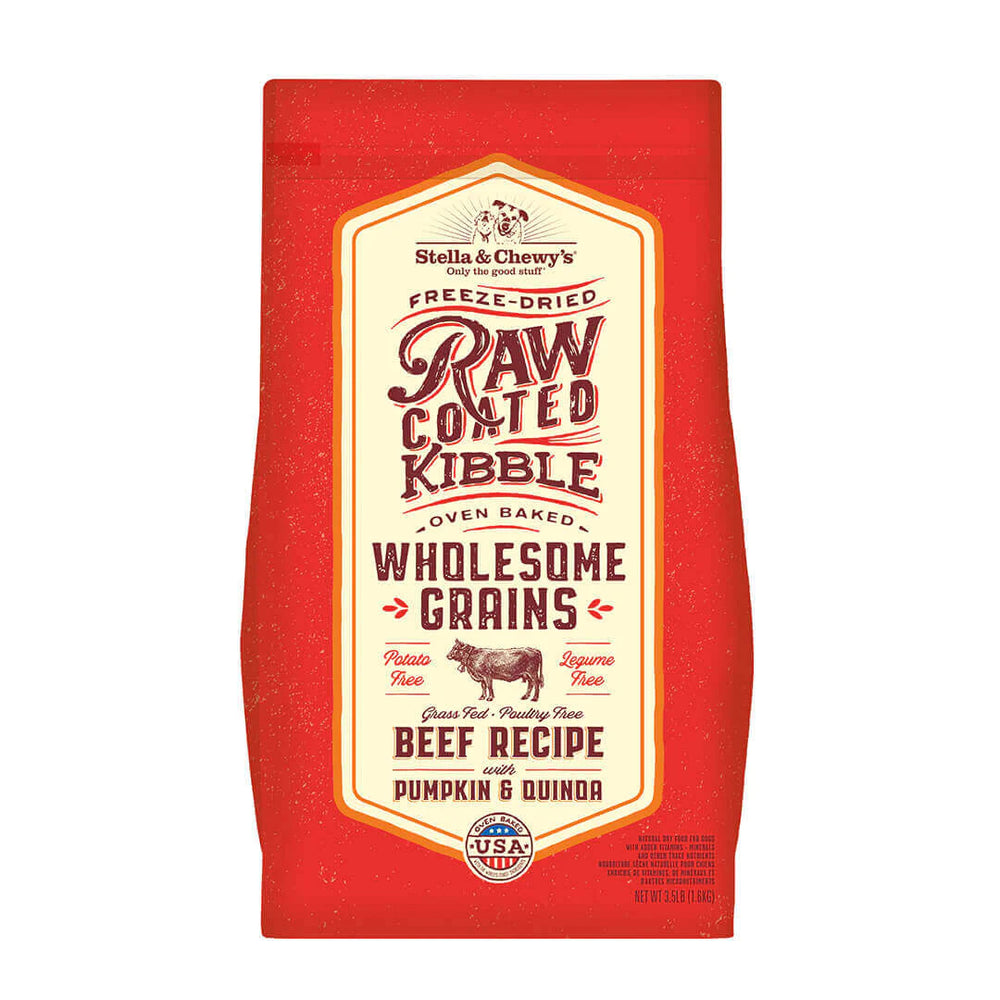 STELLA & CHEWY'S Raw Coated Beef with Wholesome Grains Baked Dry Dog Food