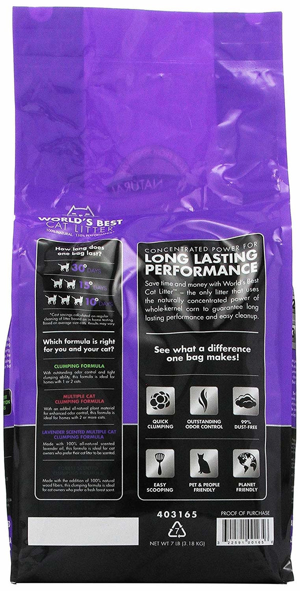 WORLDS BEST Clumping Lavender Scented Multi Cat Litter