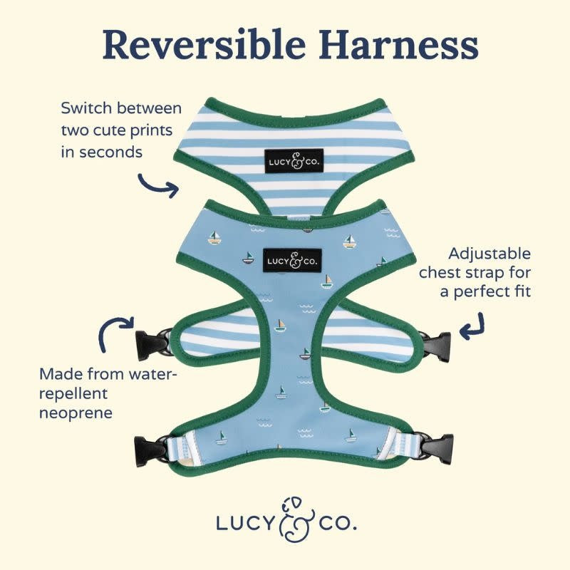 LUCY & CO Reversible Harness Set Sail