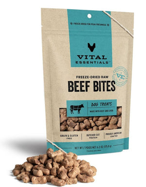VITAL ESSENTIALS Freezedried Beef Bites  Dog Treats