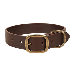 THE BELTED COW Monterey Leather Dog Collar Brown