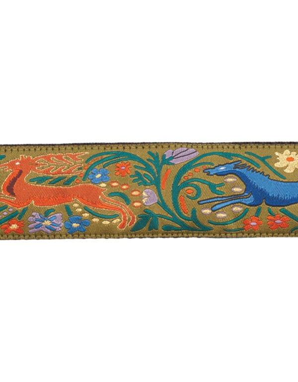 MACKENZIE Medieval Hunt Green Clip Collar 1.5in