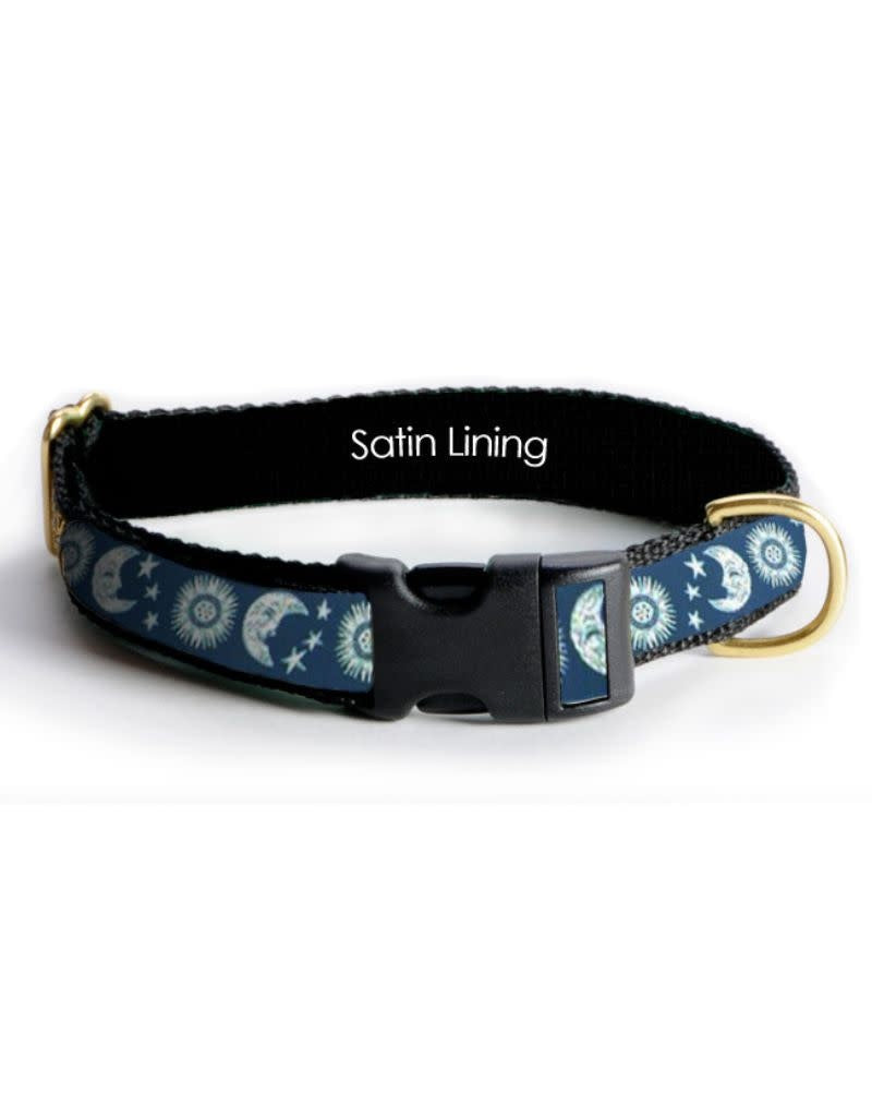 MACKENZIE Moon and Stars Dog Collar Navy 1in