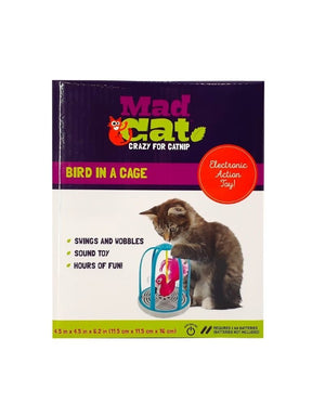 MAD CAT Bird in a Cage Cat Toy