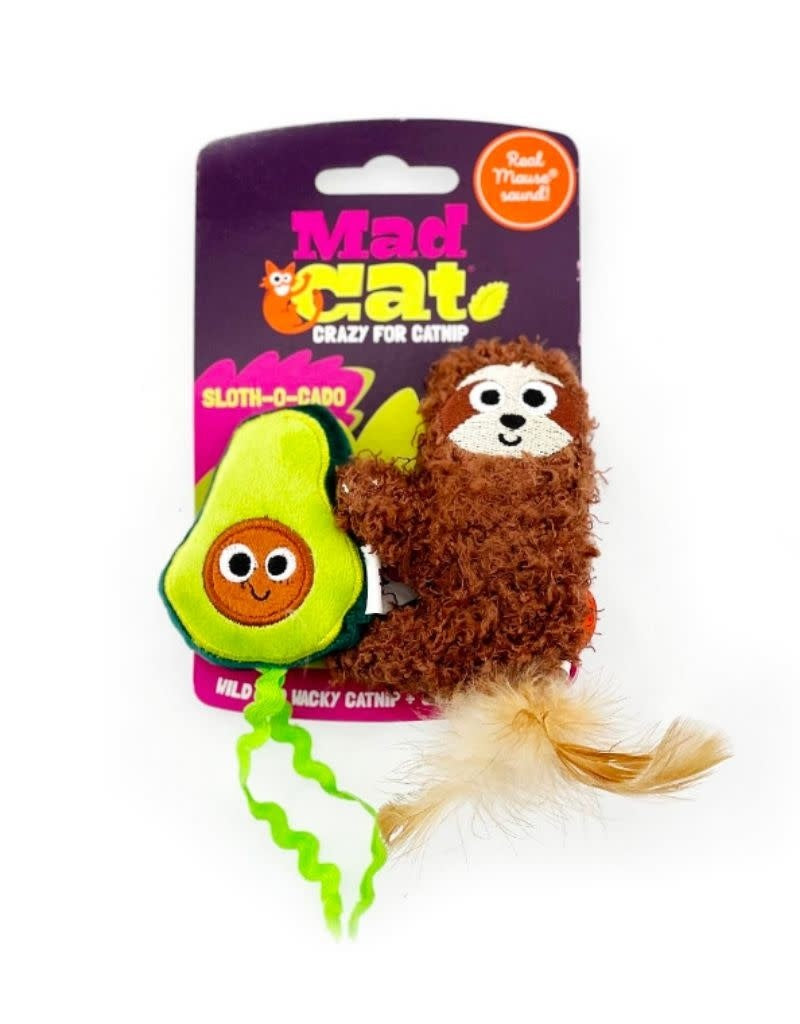 MAD CAT Sloth-o-Cado 2pk Cat Toy