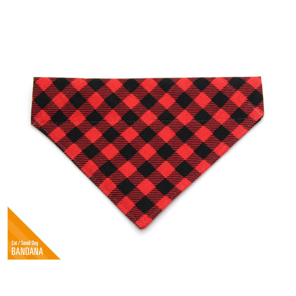 MADE BY CLEO Cat Bandana Cozy Cabin Red