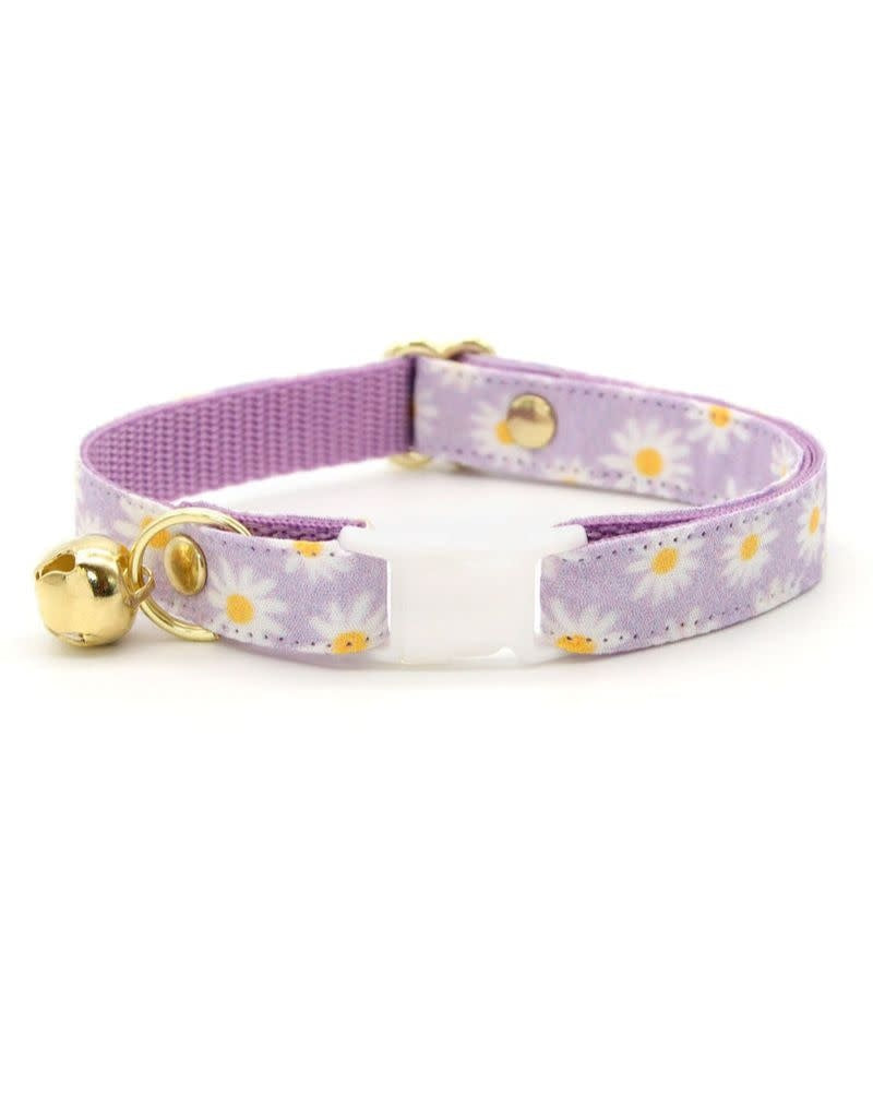 MADE BY CLEO Cat Collar 8-13" Daisies Purple