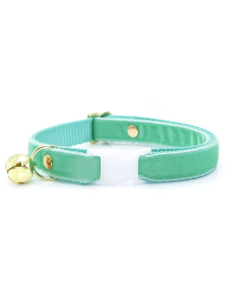MADE BY CLEO Cat Collar 8-13" Velvet Mint