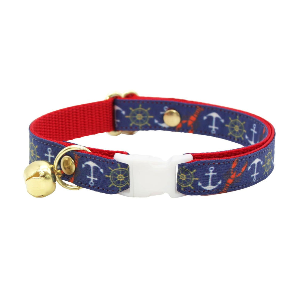 MADE BY CLEO Cat Collar Nautical Navy