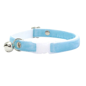 MADE BY CLEO Cat Collar Velvet Frosty Blue
