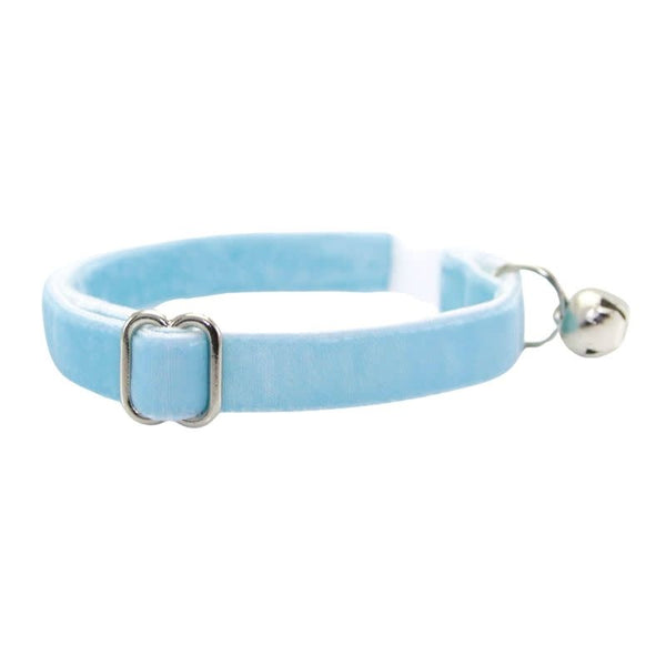 MADE BY CLEO Cat Collar Velvet Frosty Blue